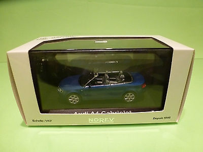 NOREV AUDI A4 CABRIOLET BLUE METALLIC 1:43 MINT IN BOX