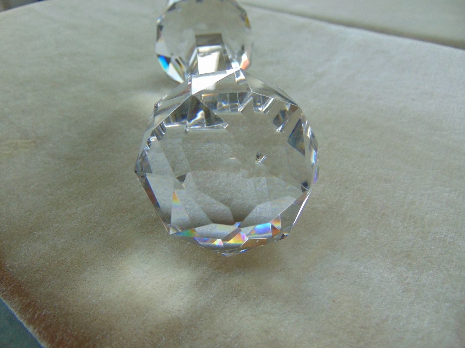 VTG Brilliant Cut Crystal MASTER KNIFE REST HOLDER Bar Bell GreatGram's AWESOME!
