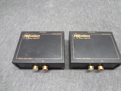 Lot of 2 Pro Connect by Key Digital PCBKDSHFB Stereo Audio Balun
