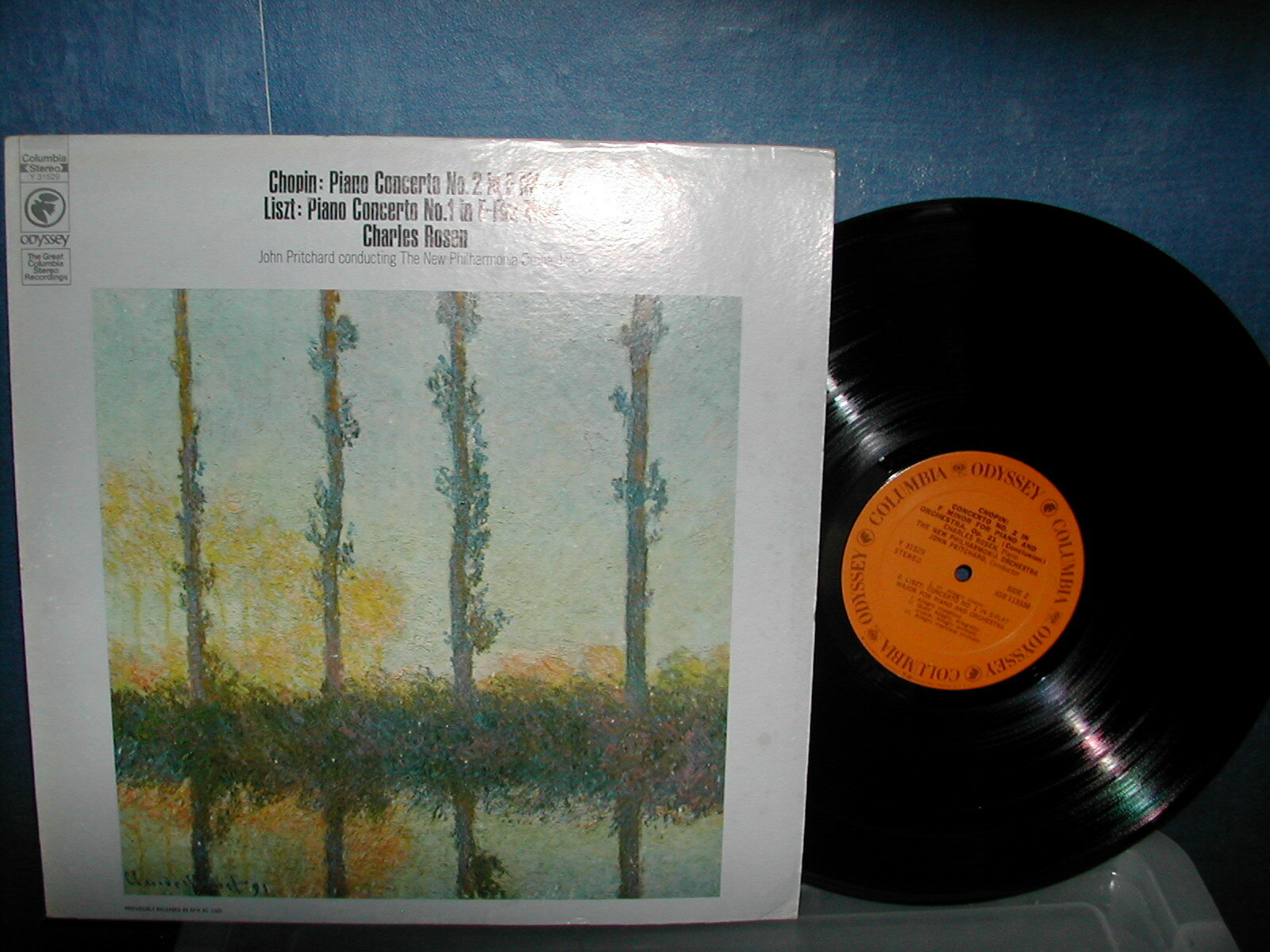 Y 31529 Chopin piano concerto 2 Rosen Pritchard LP 1972 USA