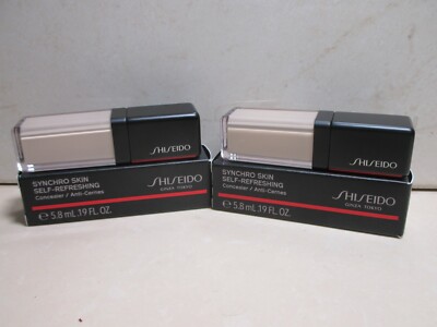 SHISEIDO SYNCHRO SKIN SELF-REFRESHING CONCEALER #101 FAIR .19 OZ *NWB* (2PC LOT)