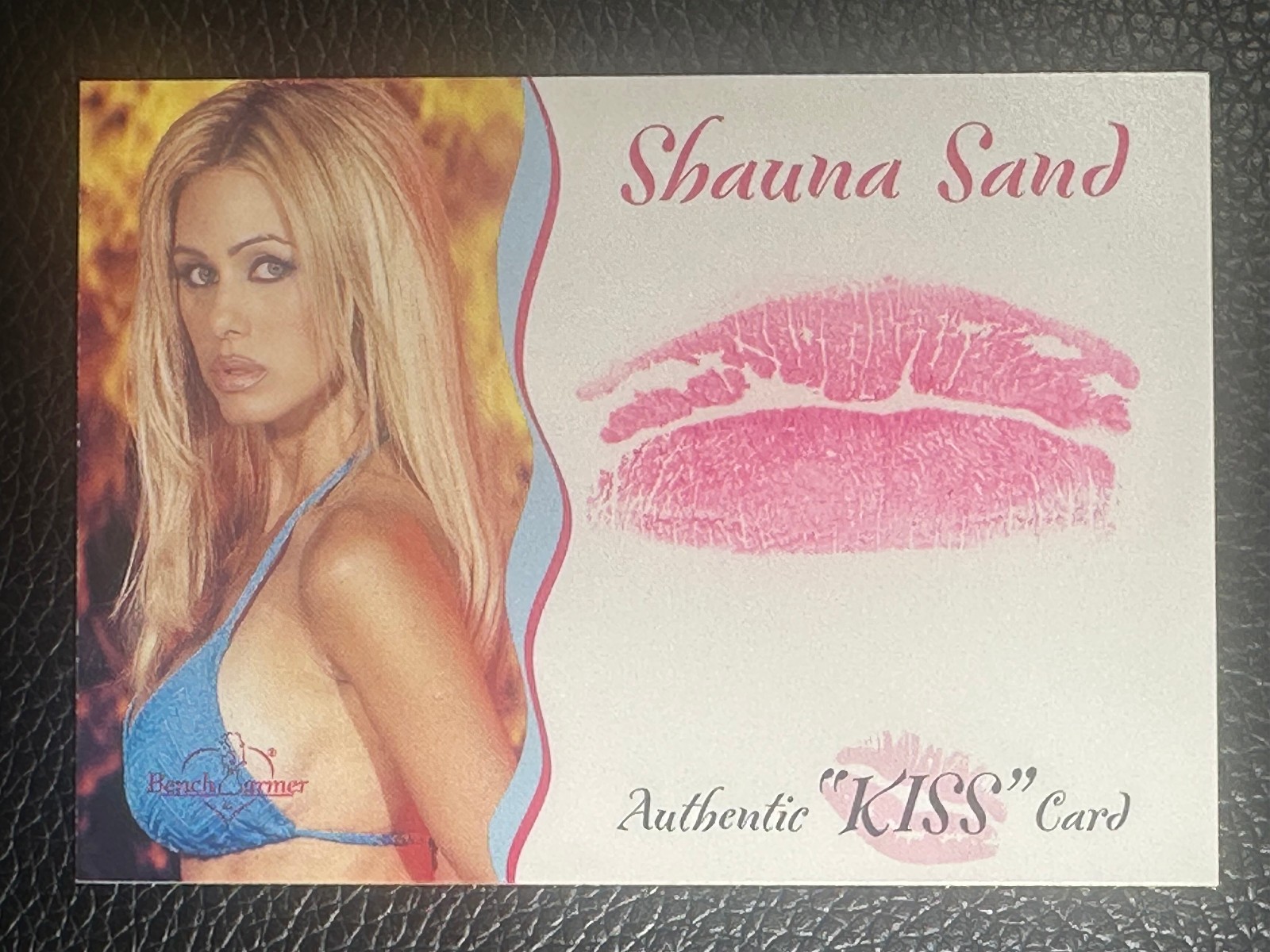2002 Bench Warmer Kiss Card Shauna Sand Kiss Print