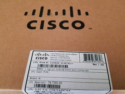New Cisco EHWIC-D-8ESG 8-port Gigabit EtherSwitch (We buy and sell Cisco)