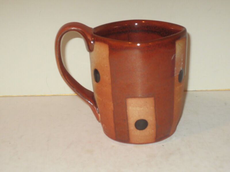 Unique Studio Pottery Coffee Cup, Marked, Jeff Oestreich Style