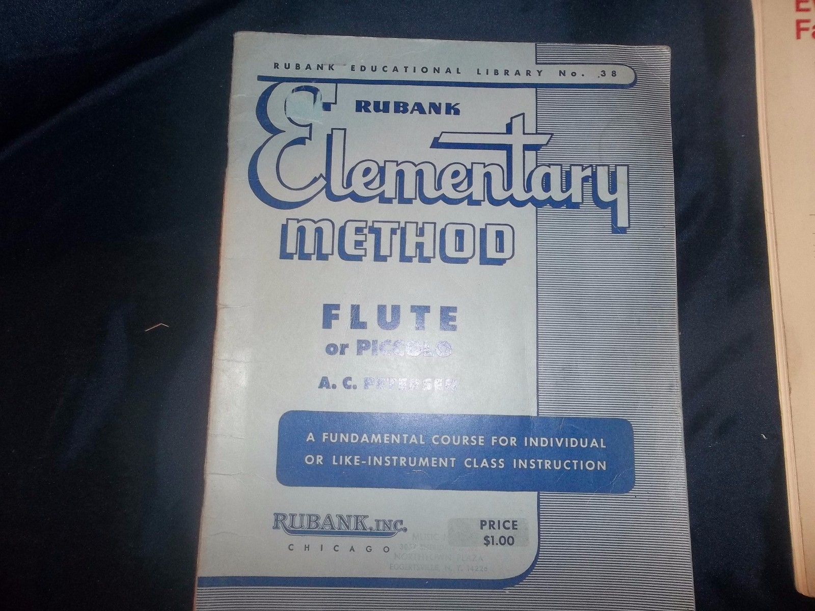 Rubank Elementary & Intermediate Method Flute or Piccolo 1939 & Flute Solo-Bin J