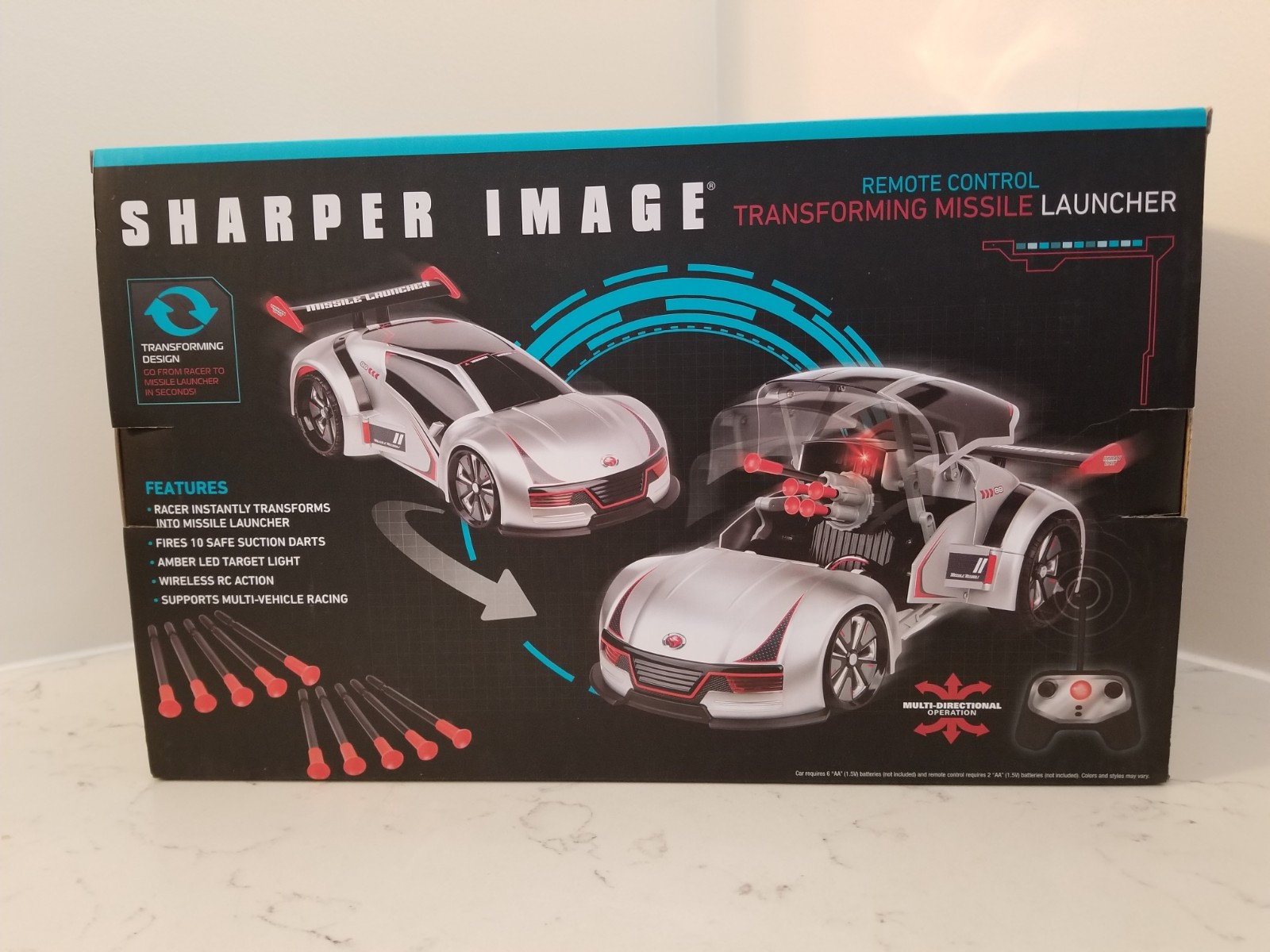 NIB Sharper Image Remote Control Transforming Missile Launcher Wireless RC