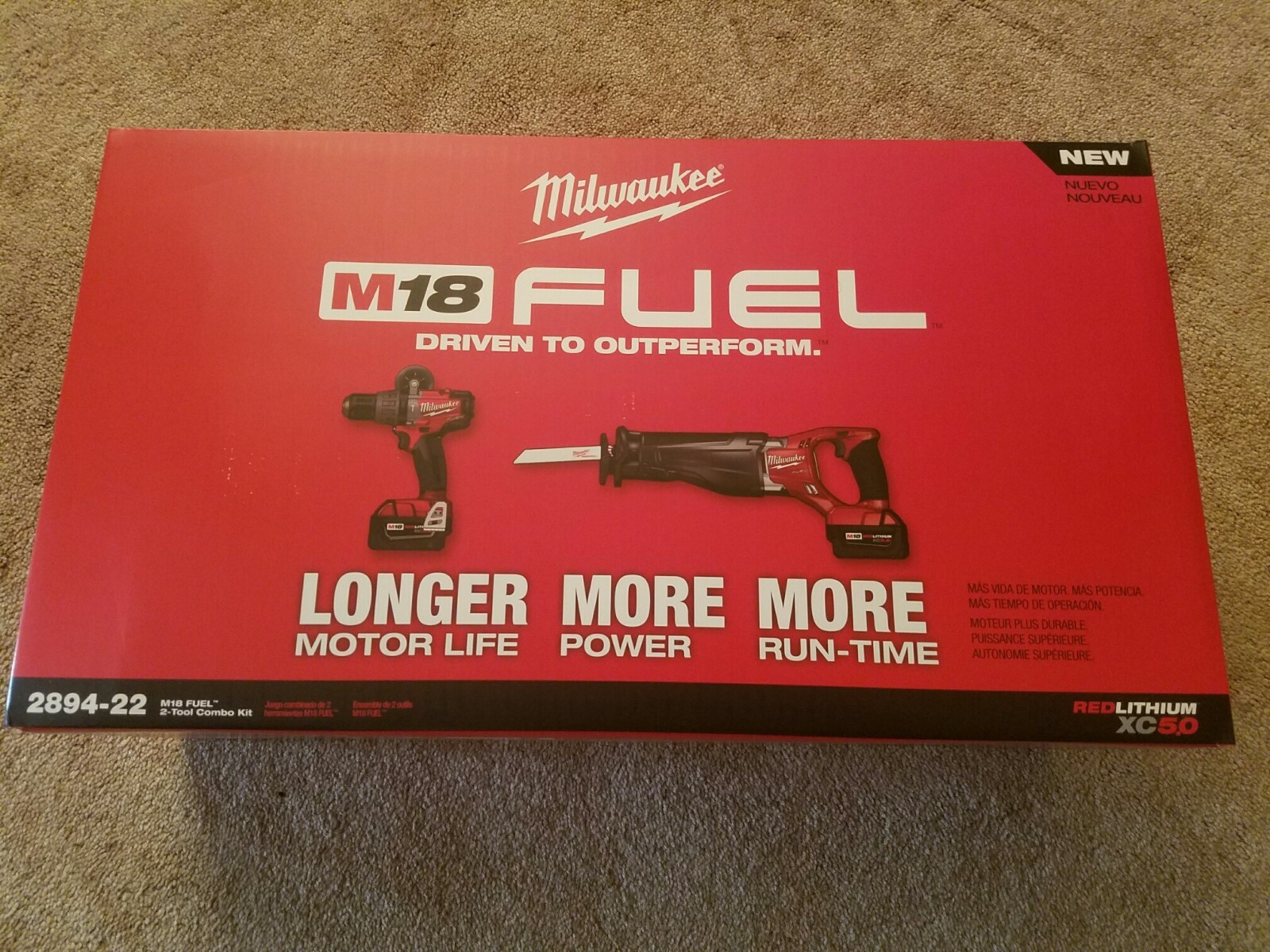 Milwaukee 2894-22 M18 FUEL 18-Volt Cordless Power Lithium-Ion 2-Tool Combo Kit