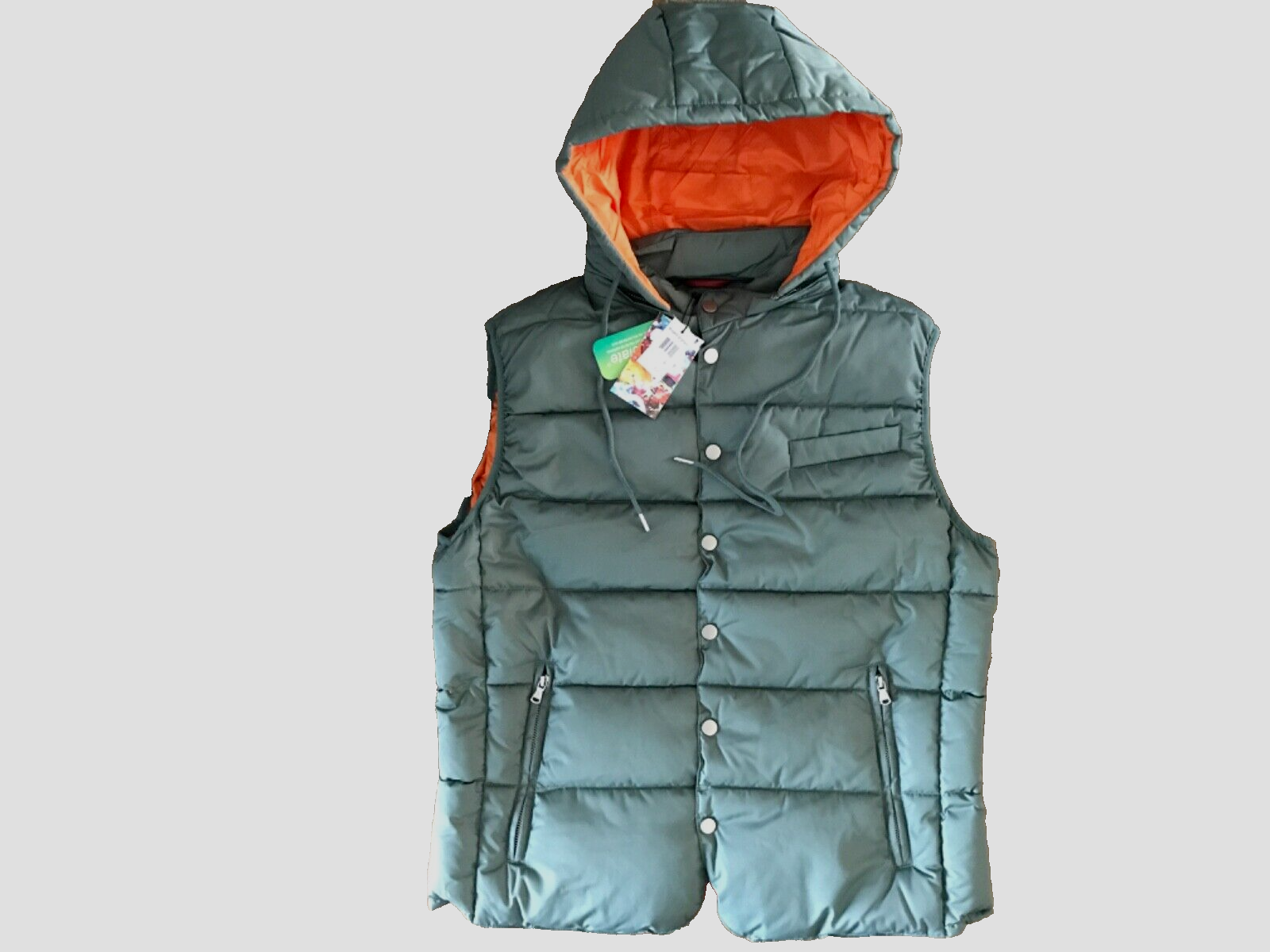 Pre-owned Robert Graham Detachable Hooded Insulated Puffer Vest Jacket Mens Large $326 In Green