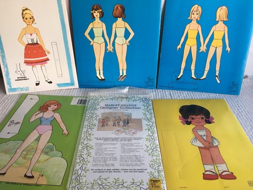 Vintage Paper Doll Lot 6 Sets Made In England & Holland Complete Uncut