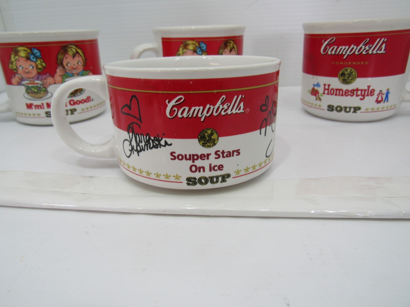 Set of THree 1969 Campbell Soup Mugs & One 1998 Souper Stars on Ice Mug