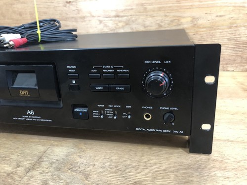 Sony DTC-A6 DAT Digital Audio Tape Deck Recorder Player W/ Cables Rack Mountable