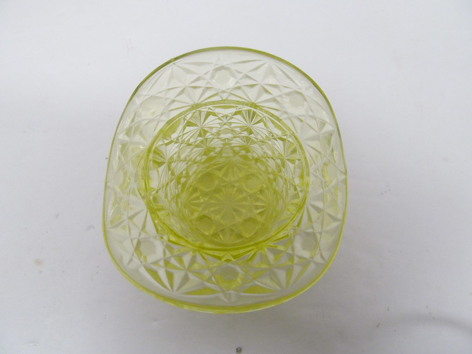 Yellow Glass Top Hat Toothpick Holder, Perfect