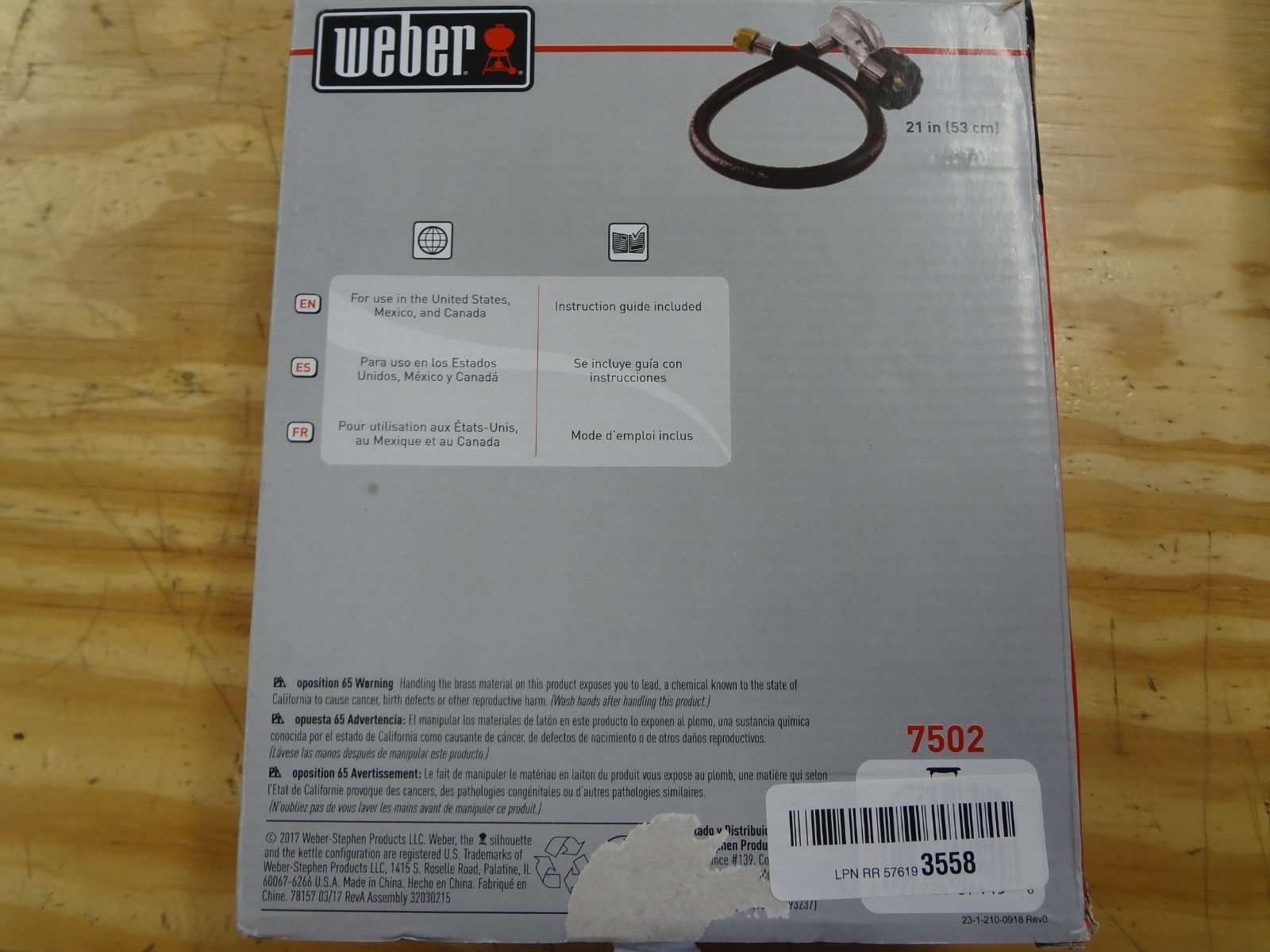Weber 7502 Hose and Regulator Kit (21-Inch) (V23)