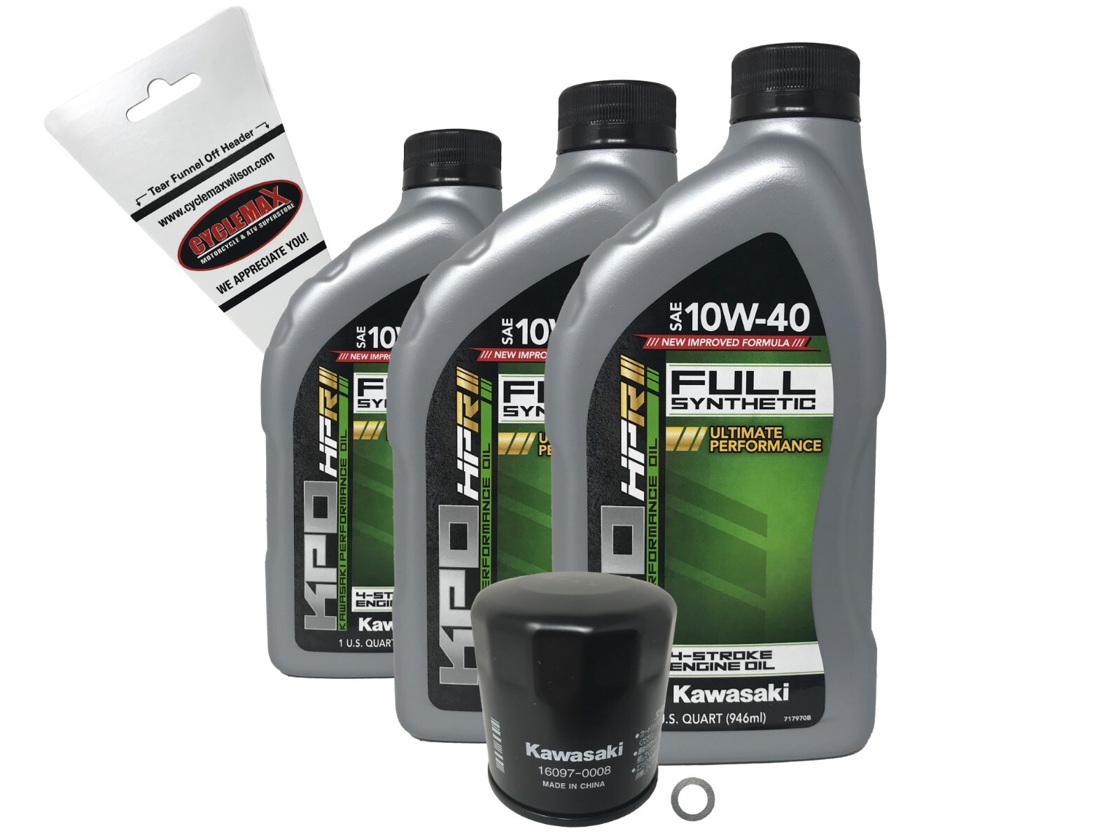 Genuine OEM 2023 Kawasaki Ninja ZX-4RR ZX400 Full Synthetic Oil Change Kit Genuine OEM 2023 Kawasaki Ninja ZX-4RR ZX400 Full Synthetic Oil Change Kit