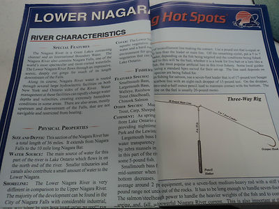 Lower Niagara River Detailed Fishing Map, GPS Points, Depth Contours #L742