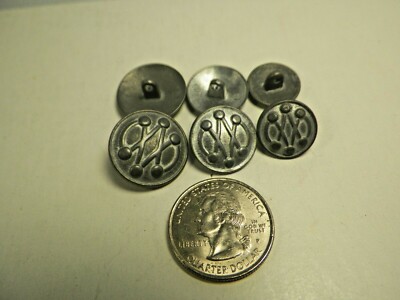 New Lot of Metal Silver Nickel Buttons sizes 13/16 inch 11/16 & 5/8  (S34)