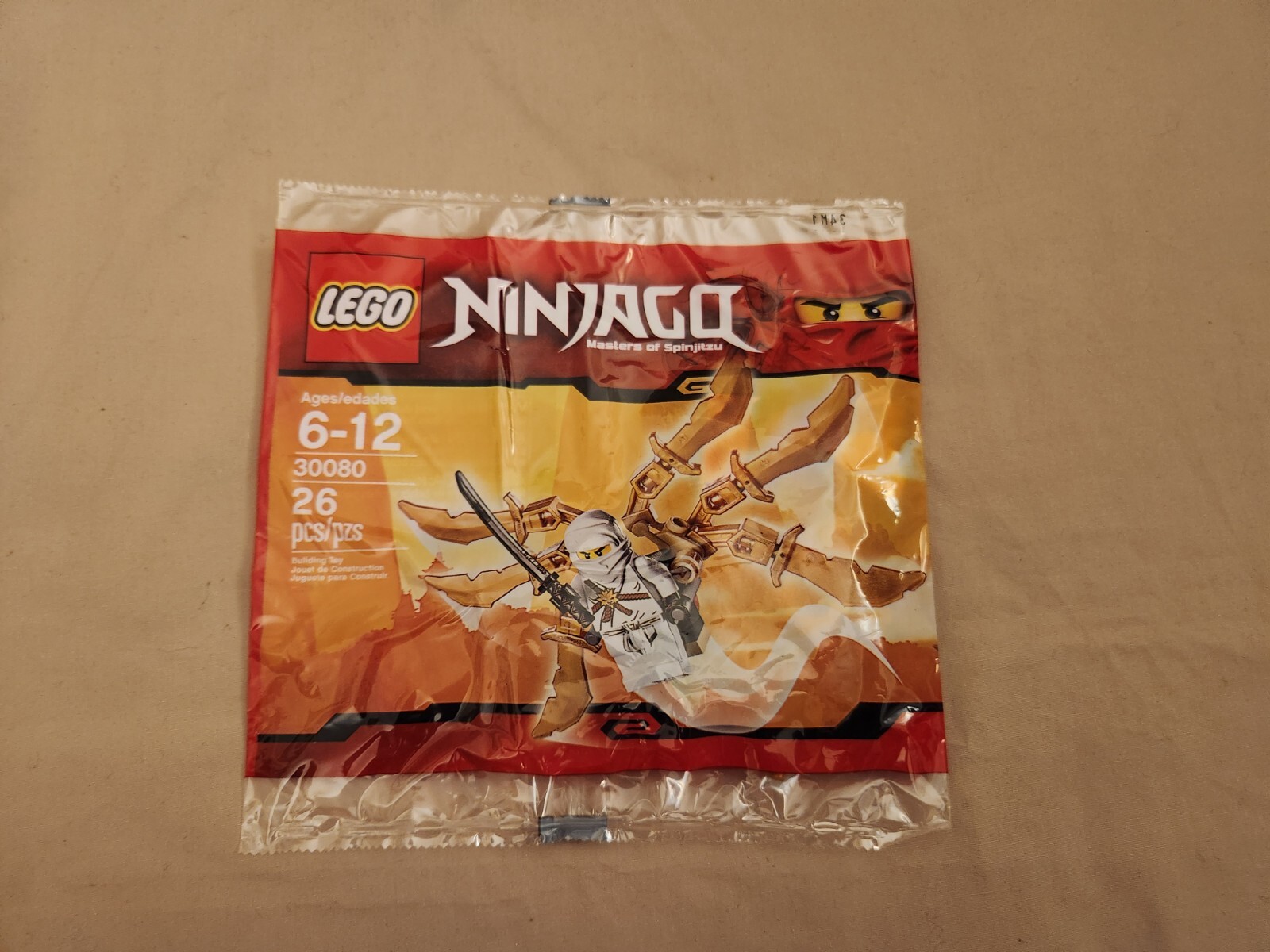 キングダム Lego Ninjago Masters of Spinjitzu 30080 Zane Figure Set NIB