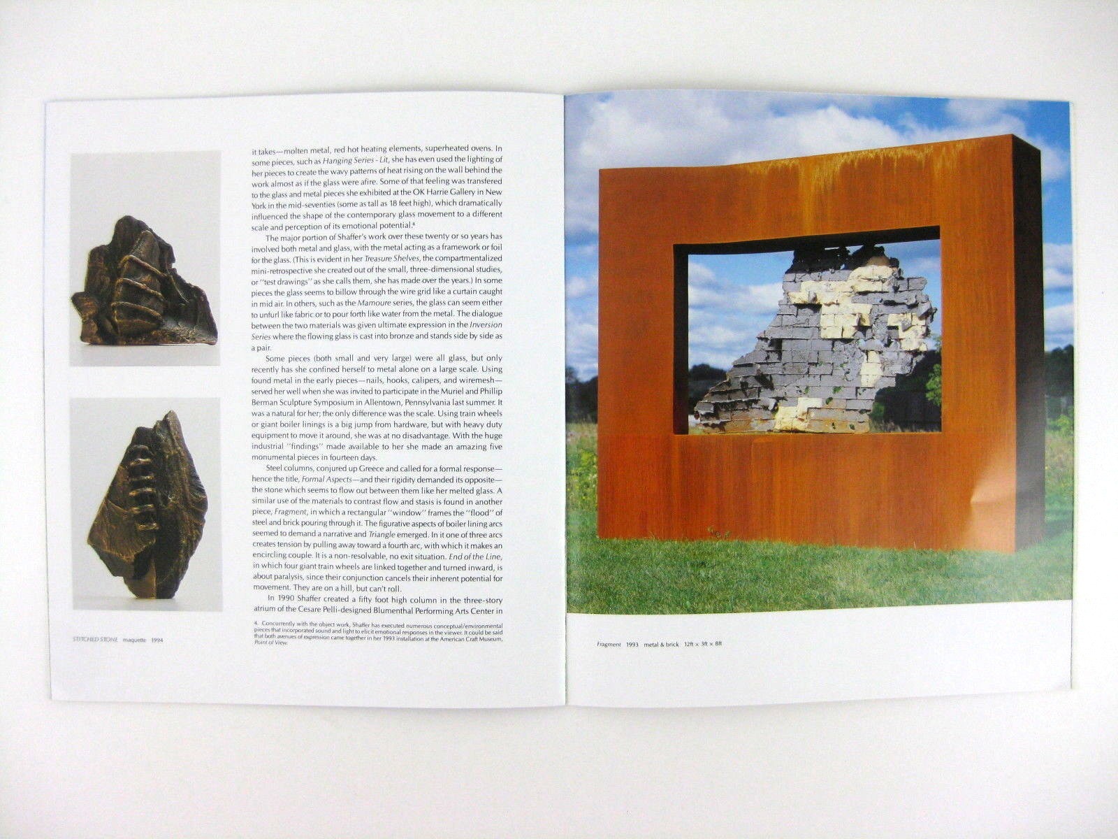 Mary Shaffer Art Exhibition Catalog American Glass Sculptures Boca Raton FL