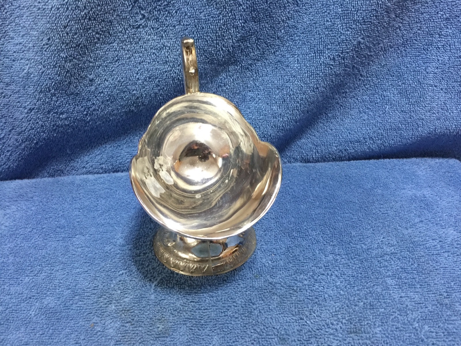Vintage Silver plate Sugar Shuttle or Caddy Rose design