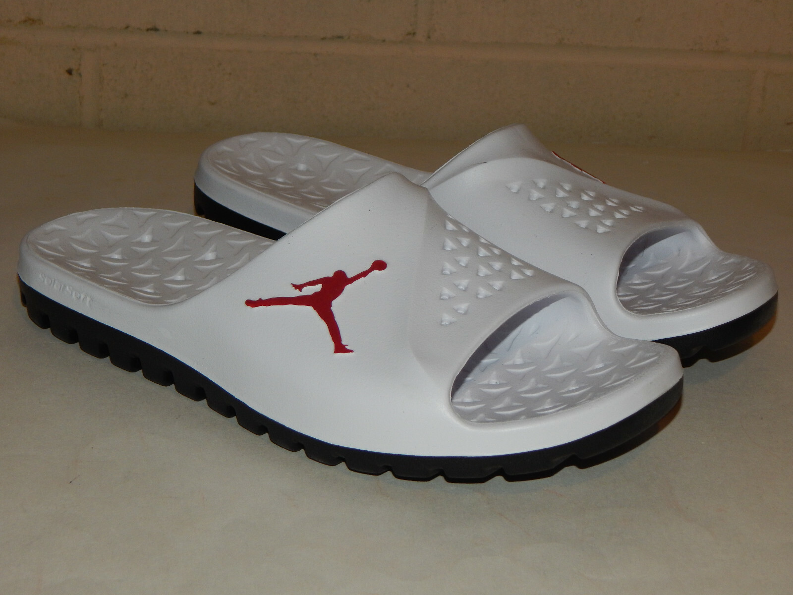 gray jordan slides