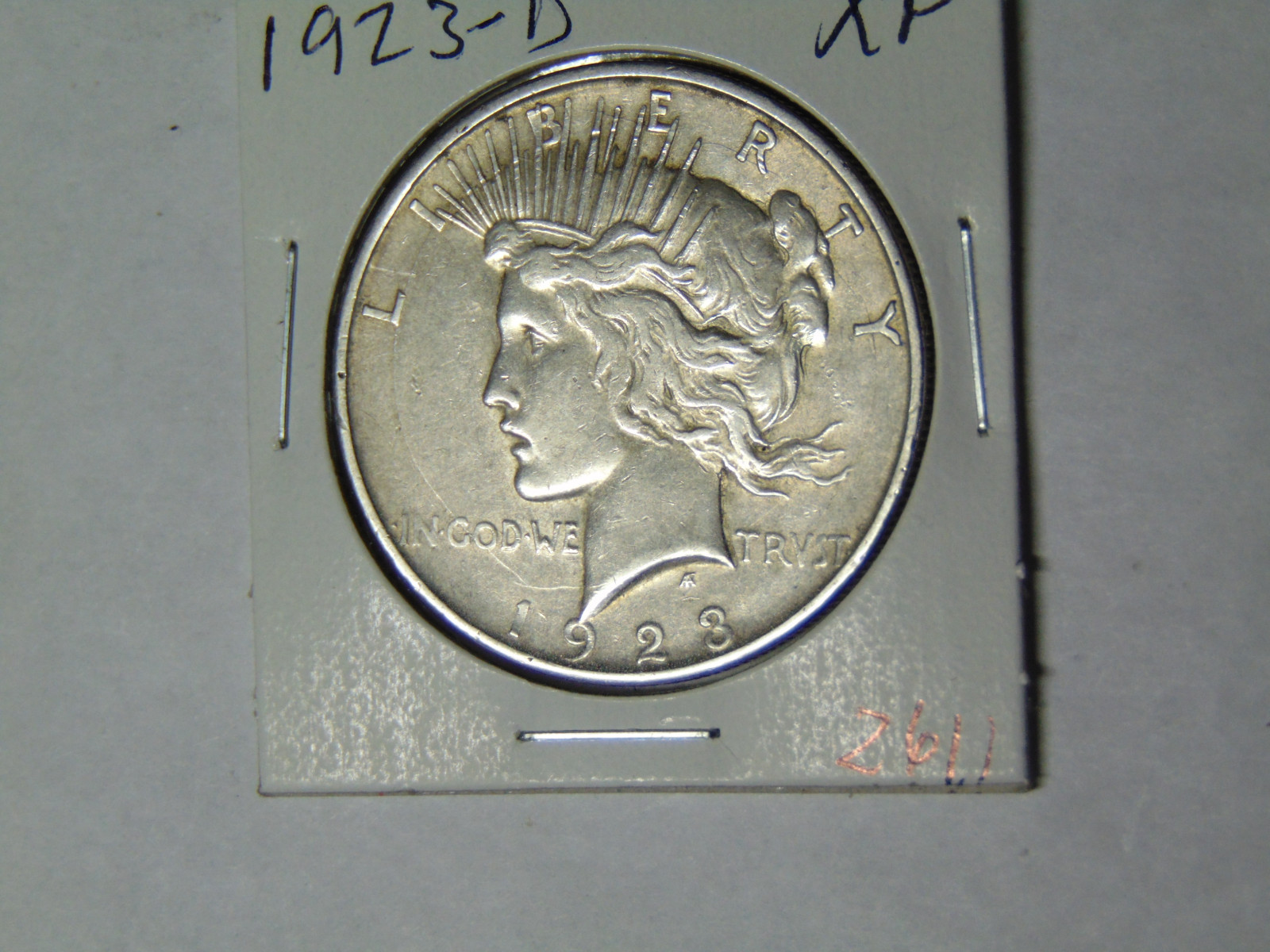 1923-D Peace Silver Dollar XF Denver Mint (8318)