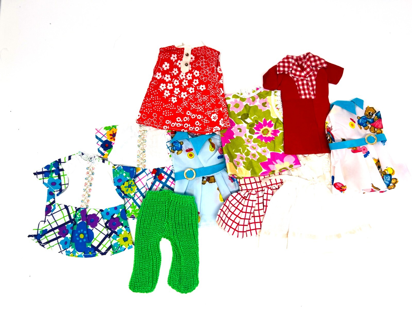 Girl & Baby Doll Clothing Lot 10 Pieces Fits Various Sizes Small Dolls