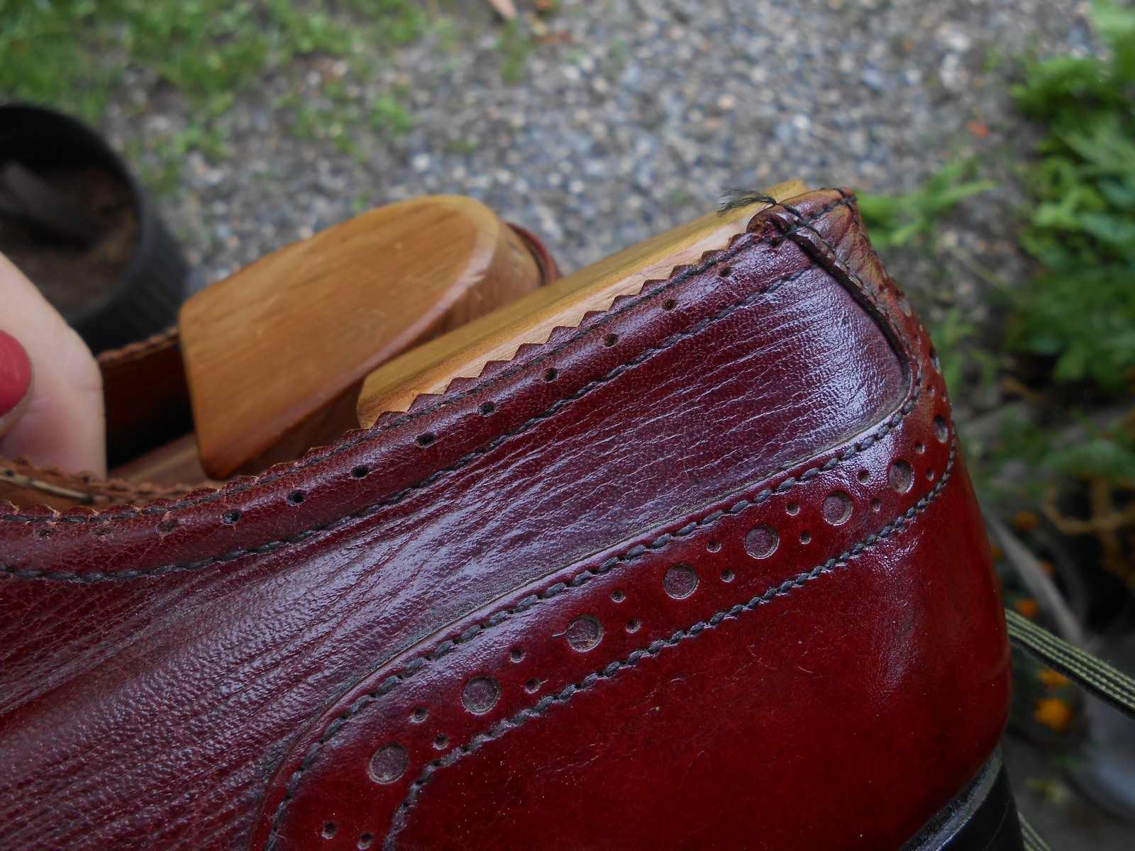 Vintage Mens GORGEOUS  Leather Dress Oxford SHOES sz 10 D 1930's 1940's style