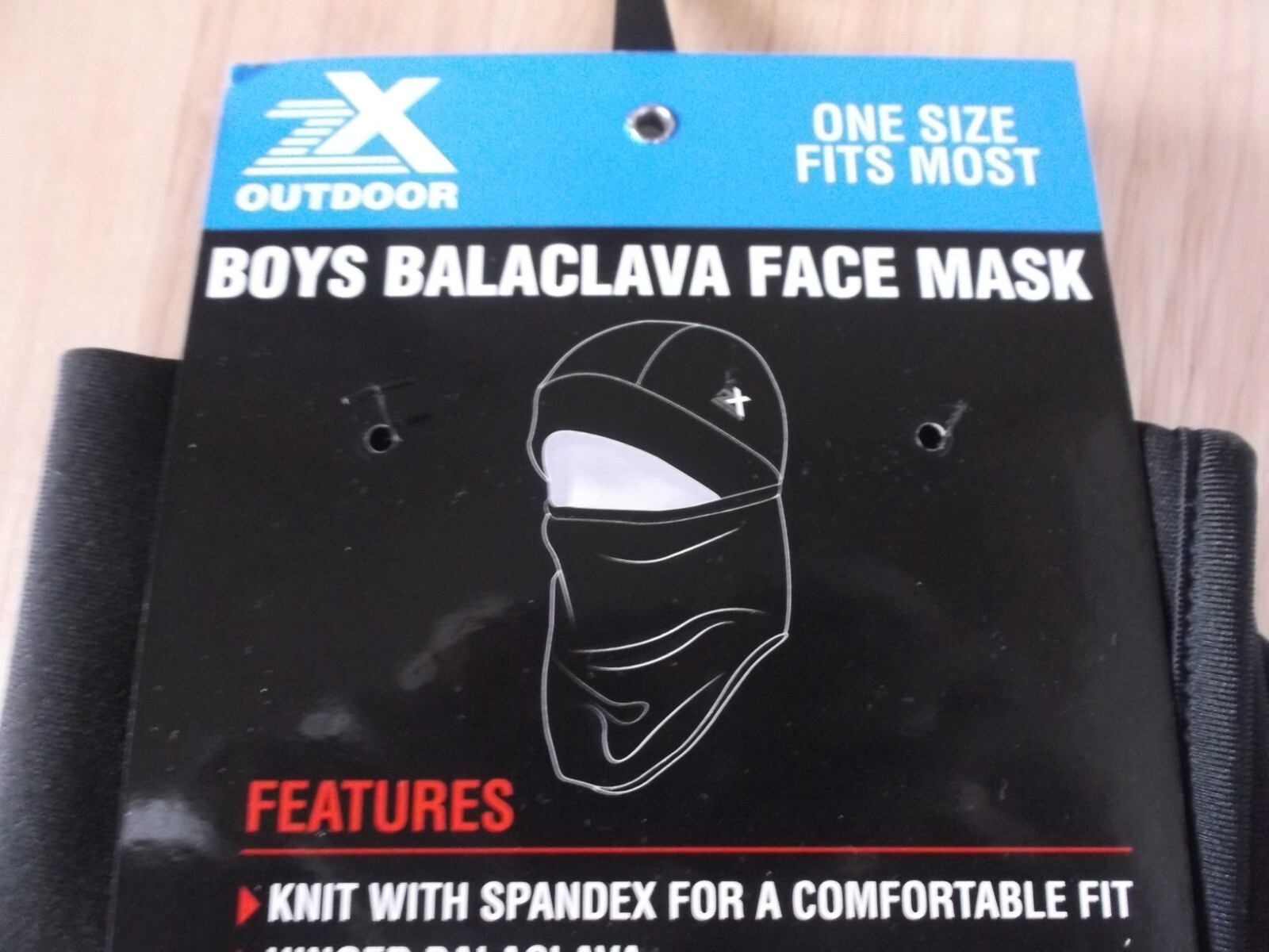 ZX OUTDOOR BOYS BALACLAVA BLACK FACE MASK - ONE SIZE FITS