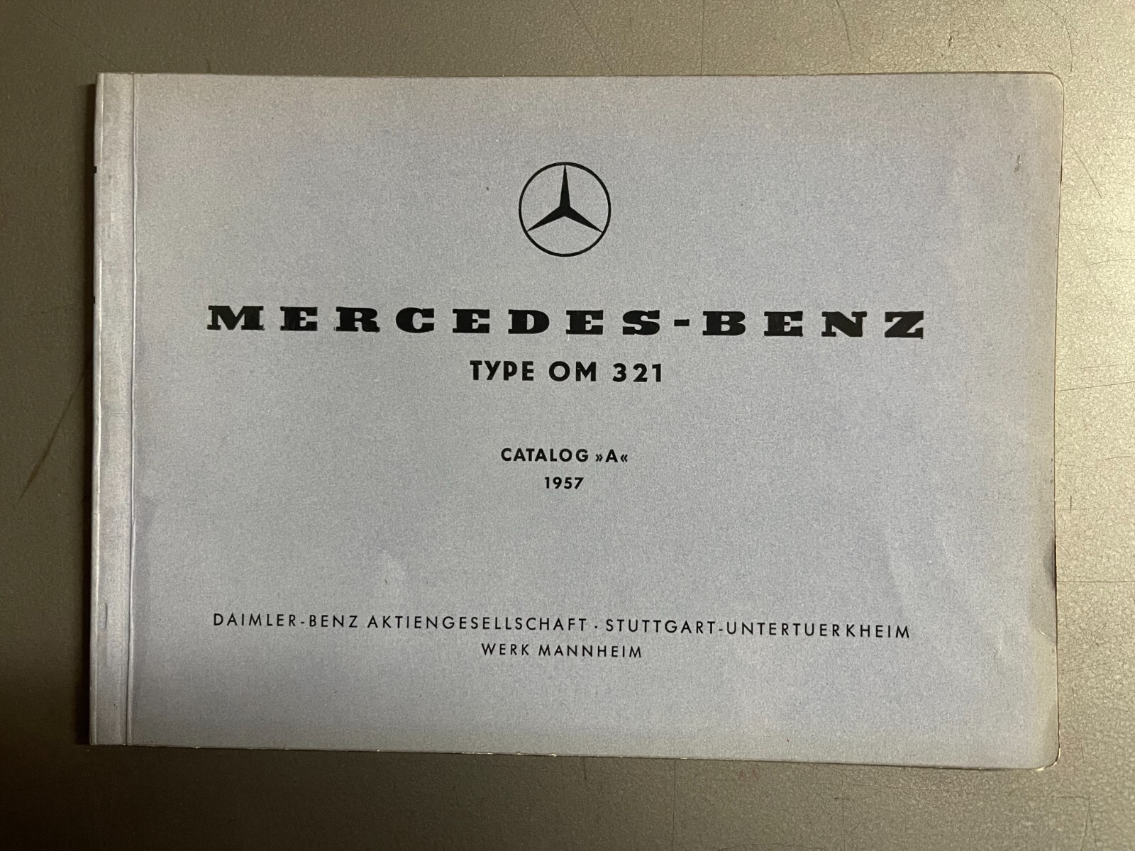 1957 Mercedes Benz Type OM 321 Catalog A - RARE!! Awesome L