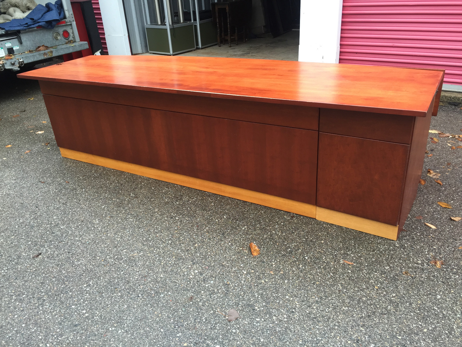 Custom Cherry Desk From the University of Michigan Football Head Coach's Office