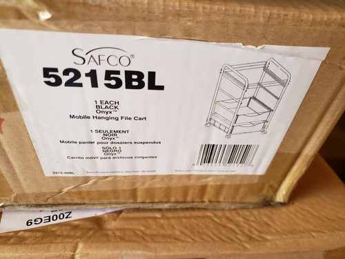 Safco Onyx 2 Drawer Mesh File Cart in Black