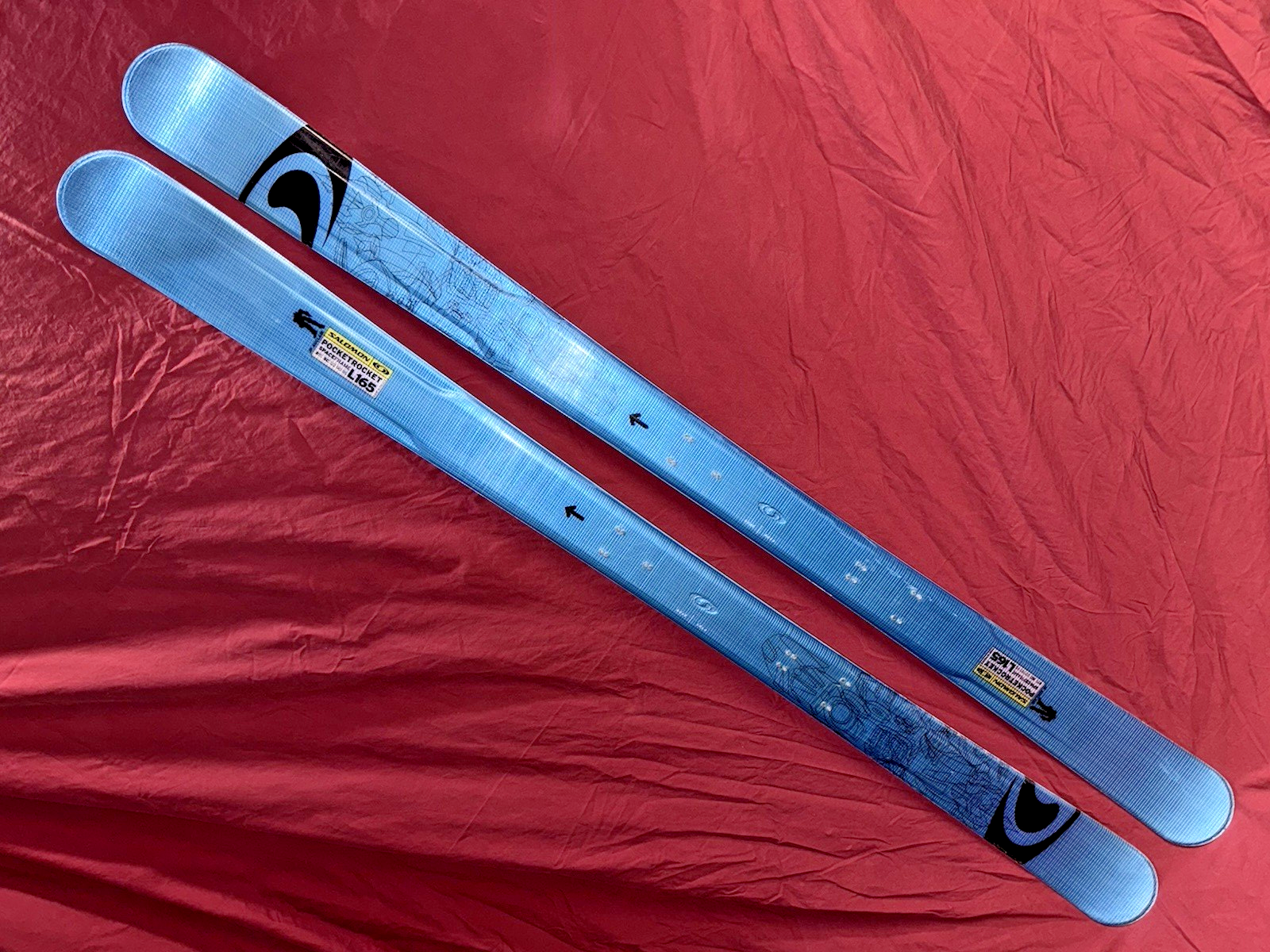 スキー 165 Salomon 1080 Pocket Rocket 🔥 Salomon POCKET ROCKET 165cm Twin Tip All-Mtn SKIS no bindings