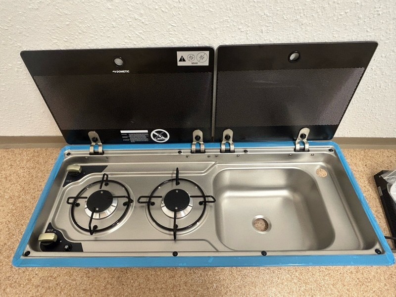 Dometic Mo9722r Kocher-SpÃ¼Lenkombination 76cm 2-Flammiges Gas-Kochfeld PÃ¶Ssl