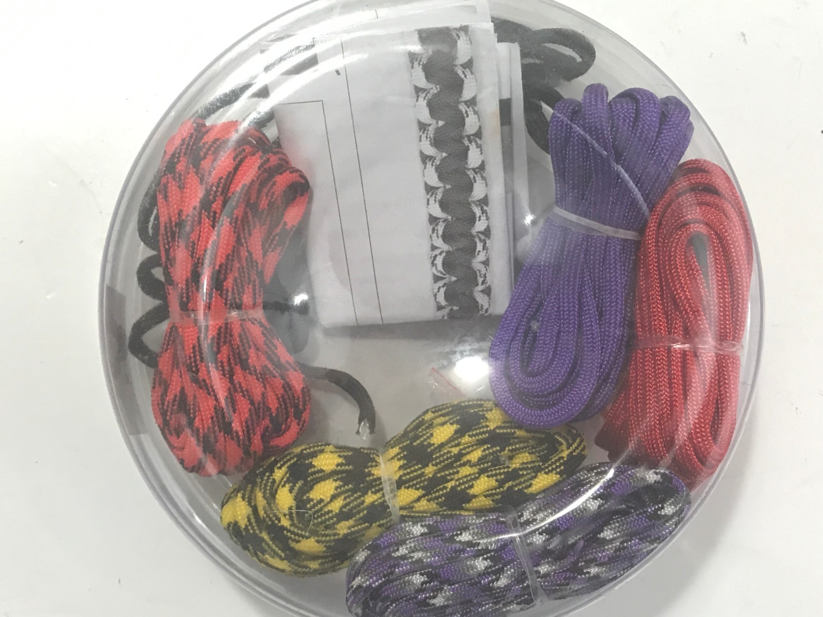 Paracord Bracelet Kit DIY Red,Purple,Black,YellowLeisure Arts Makes 6 Bracelets