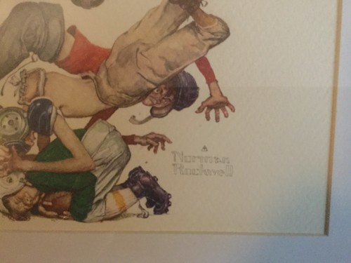 Norman Rockwell Sports Art Prints Football Framed