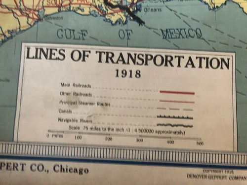 ANTIQUE DENOYER GEPPERT 1917 MAP