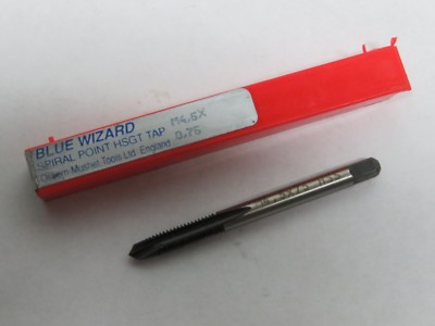 OSBORN Blue Wizard 4.5mm x 0.75 Metric M4.5 Spiral Point 2 Flutes Tap ENGLAND