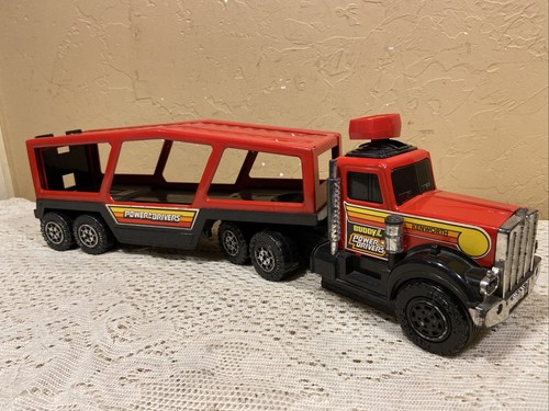 Vintage 1983 Buddy L Kenworth Power Drivers Car Hauler Semi