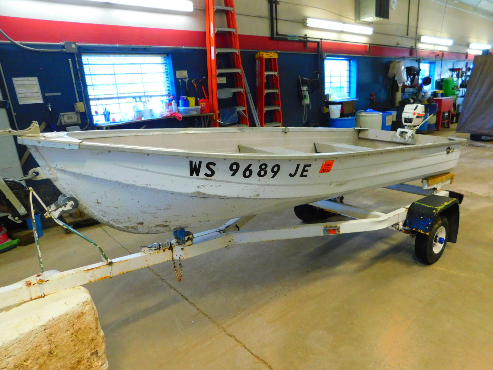 12' Mirrorcraft Aluminum 4HP Johnson Outboard w/Trailer T1279786