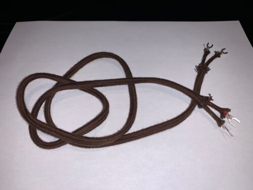 Brown Antique Telephone Replacement Receiver Cloth Cord Only 36" 2 Conductor