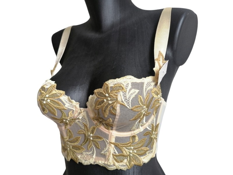 Lejaby Soutien Gorge Bustier 1737 Jaune Pale Fr85b - Eu/De 70b  Ou Fr90c