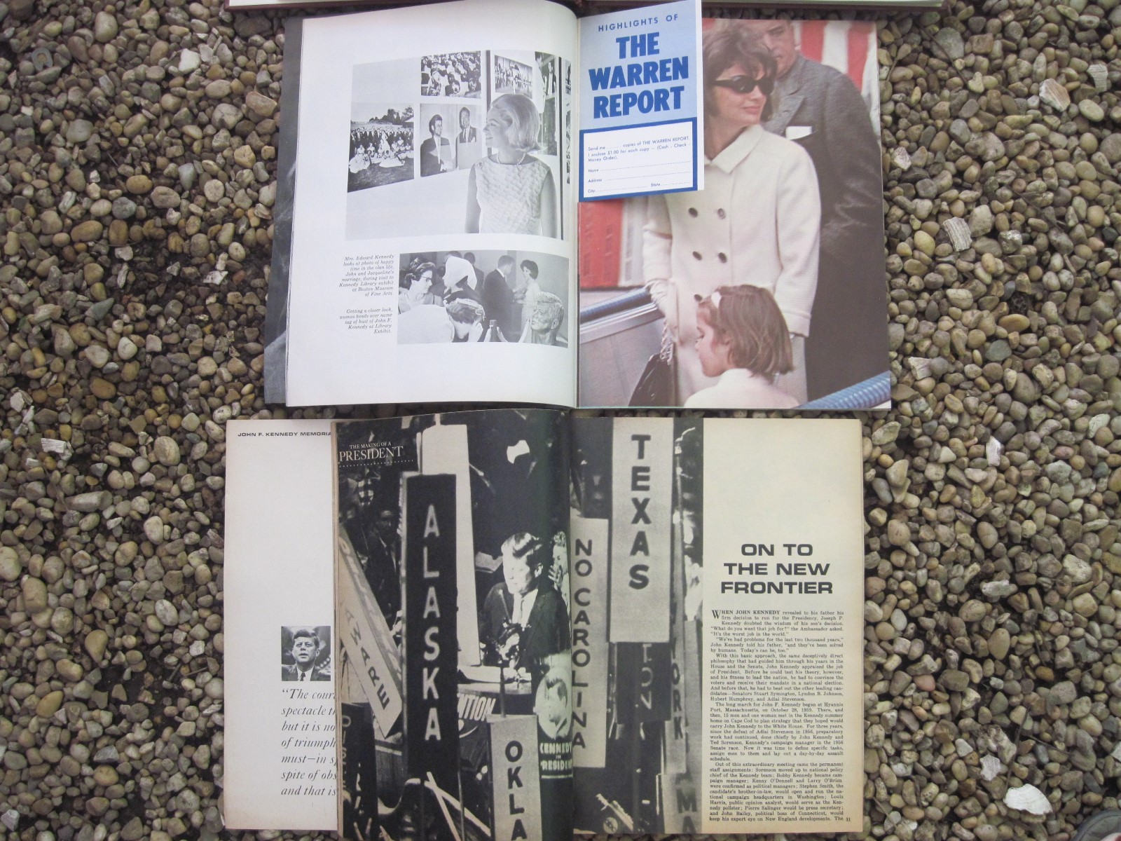 4 President John F. Kennedy Items, '61 Inaugural Program & 3 Books Life & Death