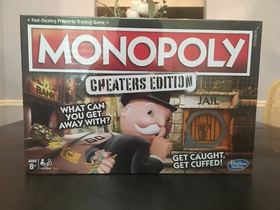  NEW Monopoly Game: Cheaters Edition Hasbro Gaming ages 8+