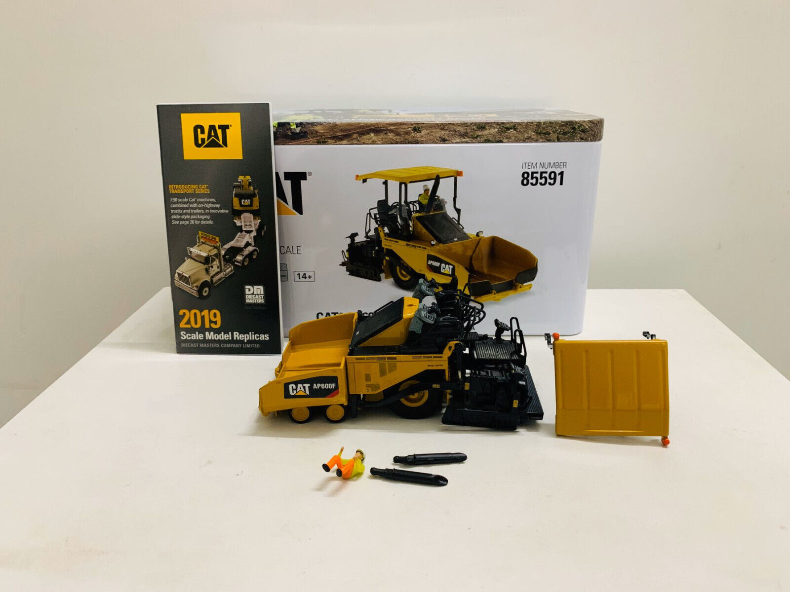 DM Cat AP600F Asphalt Paver 1/50 Scale Metal Model By DM Cat AP600F Asphalt Paver 1/50 Scale Metal Model By