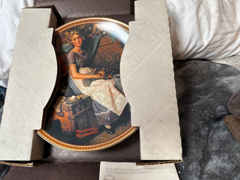 Norman Rockwell's Rediscovered Women "DREAMING IN THE ATTIC" Plate Knowles