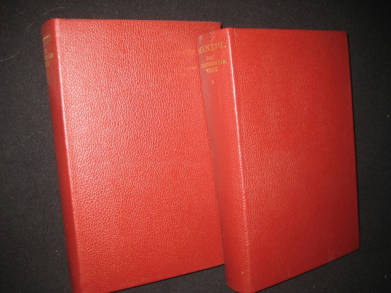 Adolph Von Menzel , Das Graphische Werk , 2 BÃ¤Nde , Ganzleder !