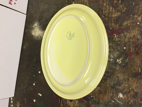 Homer Laughlin FIESTA Light Yellow Oval Serving Platter LOW SHIPPING..!!