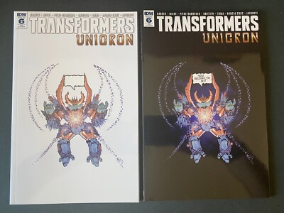 Transformers Unicron #6 Retailer Exclusive Black & White Variants IDW