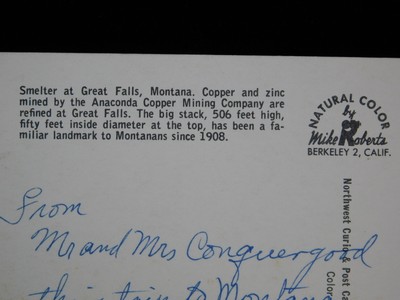 Vintage Postcard: Great Falls Smelter, circa 1957