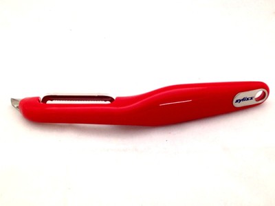 Zyliss Soft Skin Peeler Red serrated edges peels Fruits and Vegetables